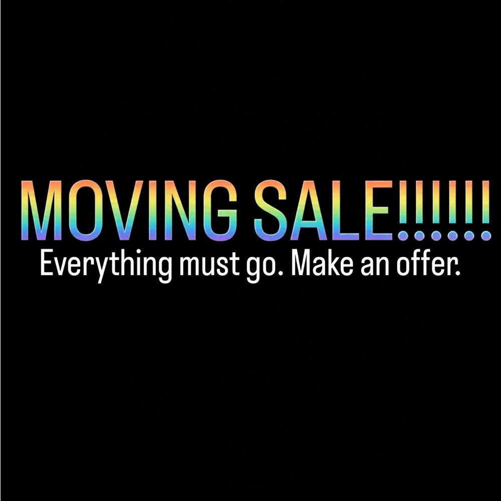 Colorful Moving Sale Sign